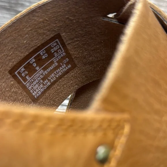 Clarks Brown Leather Wedge Sandals woman’s 9 (b142) - Picture 8 of 8